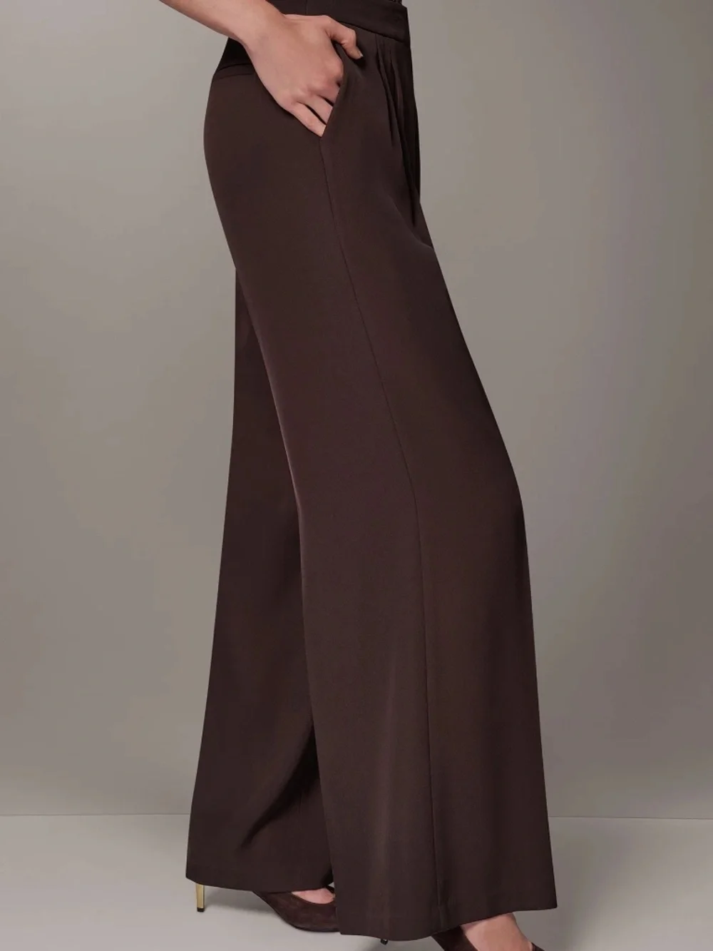 Donna Karan High Rise Wide Leg Pant
